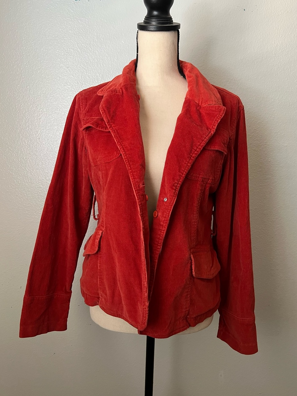 Orange/red Corduroy Blazer Jacket